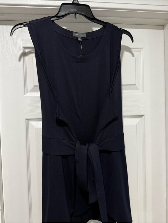 Tops - The Limited Sleeveless Navy Tie-Waist shirt